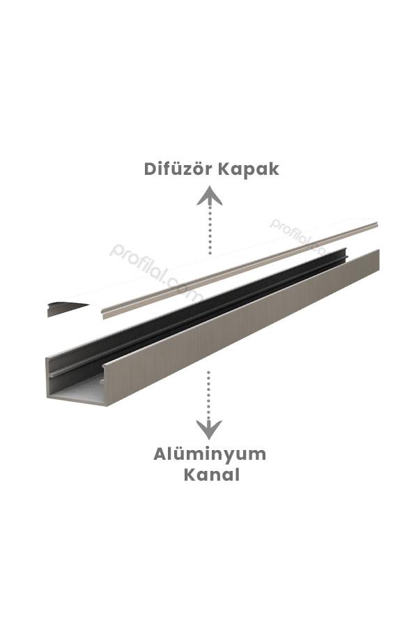 10x18 mm Kanal LED Profili